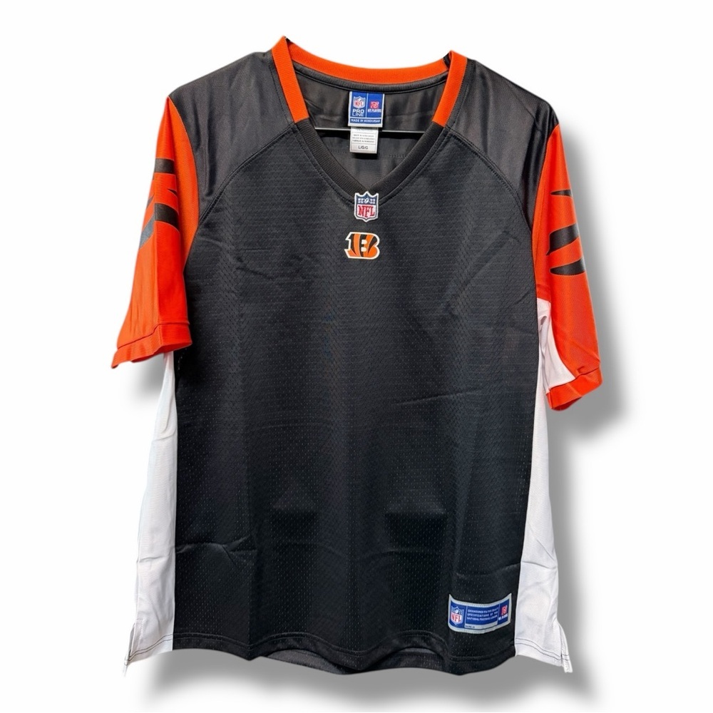 NFL Pro-Line Large Black & Orange Blank Cincinnati Bengals Jersey $80 MSRP - NWT